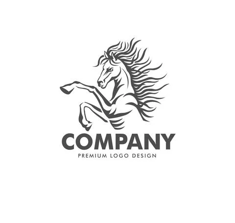 Illustration of simple horse head vector illustration Stock Illustration