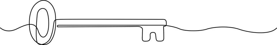 Illustration of a simple key Vector Stock Illustration