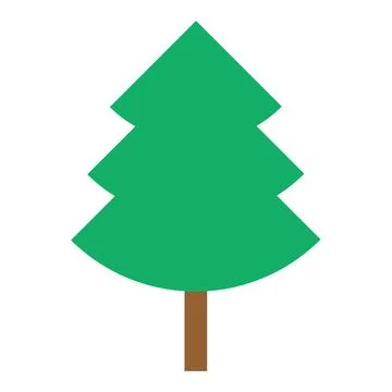 Illustration of a simple tree. Vector. Illustrazione stock