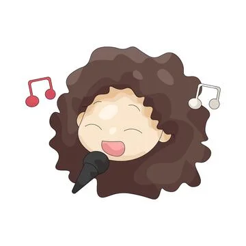Illustration of singer Stock Illustration