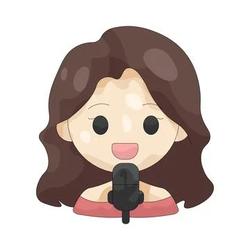Illustration of singer Stock Illustration