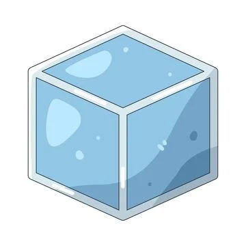 Illustration of single cube Stock Illustration