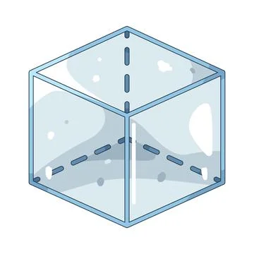 Illustration of single cube Stock Illustration