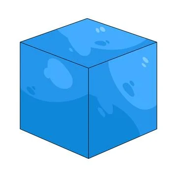 Illustration of single cube Stock Illustration