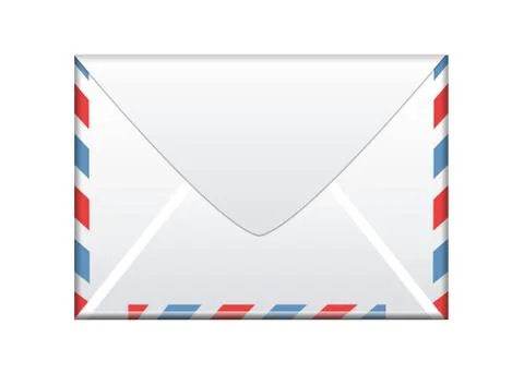 Illustration of a single envelope isolated on a white background Stock Illustration