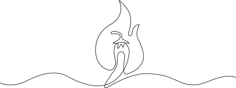 Illustration of a single pepper Vector Stock Illustration
