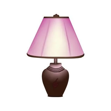 Illustration of single table lamp vector design on a white background Stock Illustration