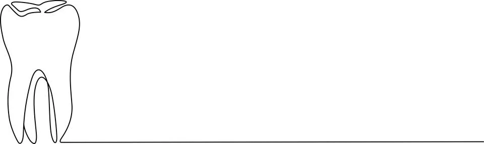 Illustration of a single tooth Vector Stock Illustration