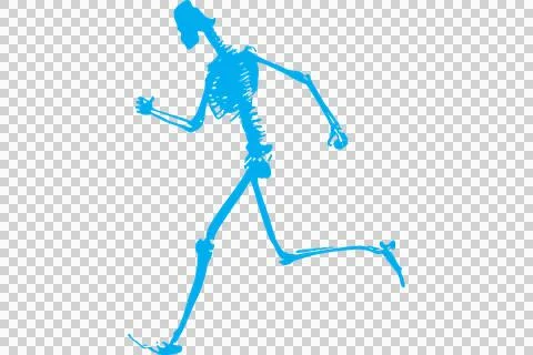 Illustration of a skeleton running Stock Illustration