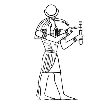 Thoth Egyptian god in sketch ancient Egypt  Stock Illustration  102159369  PIXTA