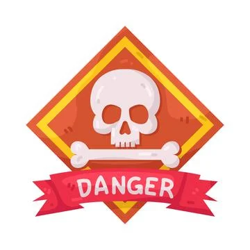 Illustration of Skull danger Illustrazione stock