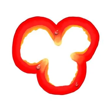 Illustration of a slice of red pepper Stock Illustration