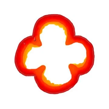 Illustration of a slice of red pepper Illustrazione stock