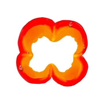 Illustration of a slice of red pepper Stock Illustration