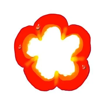 Illustration of a slice of red pepper Stock Illustration