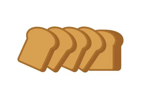 Illustration of slices of bread Illustrazione stock