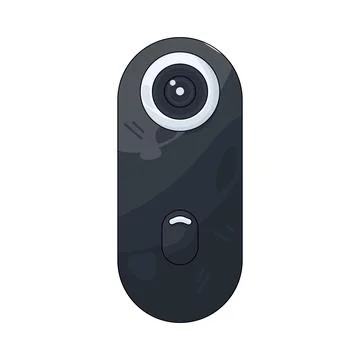 Illustration of small action camera Stock Illustration