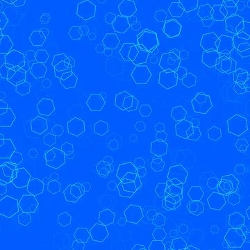Illustration of small hexagon shapes isolated on a blue background Stock Illustration