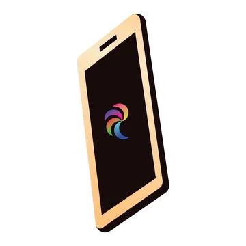 Illustration of smart phone  vector on a white background Stock Illustration