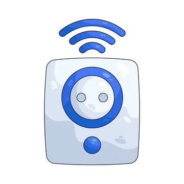 Illustration of smart plug Stock Illustration