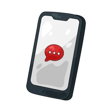 Illustration of Smartphone chat Stock Illustration