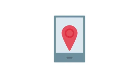 Illustration of a smartphone with a map and GPS pin, representing mobile lo.. Stock Footage 332905100