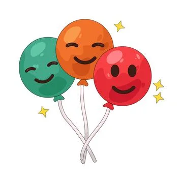 Illustration of smiling balloon Ilustração Stock