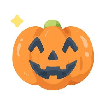 Illustration of smiling pumpkin Ilustración de archivo