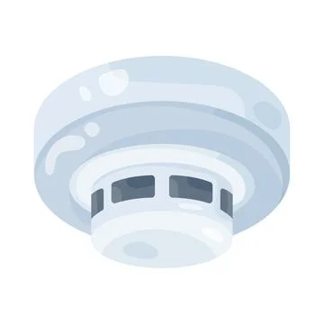 Illustration of smoke detector Stock Illustration