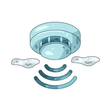 Illustration of smoke sensor Stock Illustration