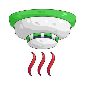 Illustration of smoke sensor Illustrazione stock