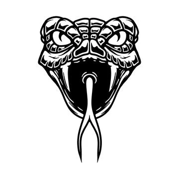 Illustration of a snake head. Vector illustration Stock Illustration