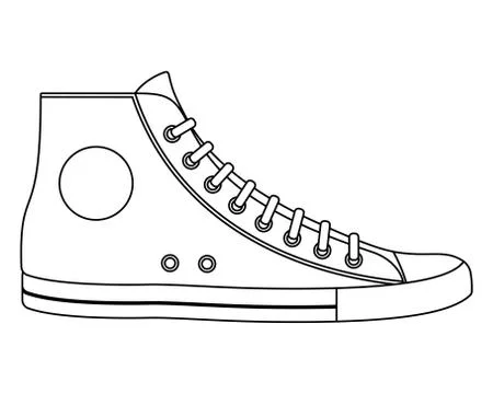 Illustration of sneaker Illustrazione stock