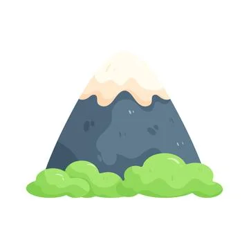 Illustration of snow capped mountain Stock Illustration