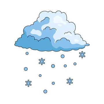 Illustration of snow cloud Stock Illustration