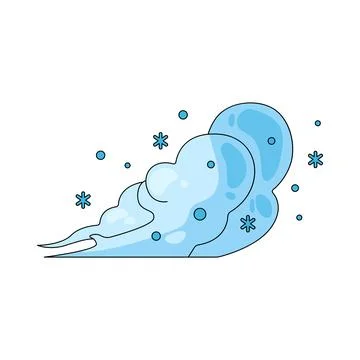 Illustration of snow cloud Stock Illustration