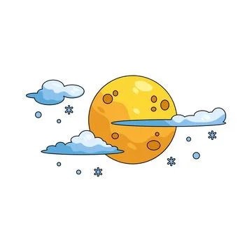 Illustration of snow cloud Stock Illustration