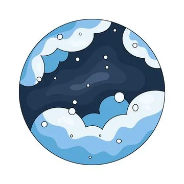 Illustration of snow cloud Stock Illustration