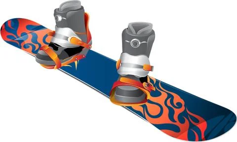 Illustration of snowboard, with white background vector-eps Stock Illustration