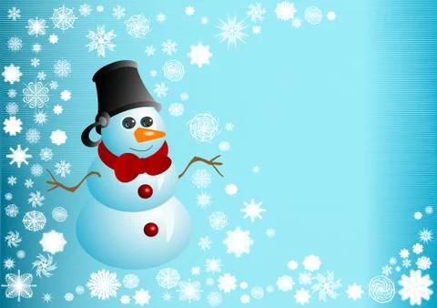 Illustration the Snowman Stock Illustration