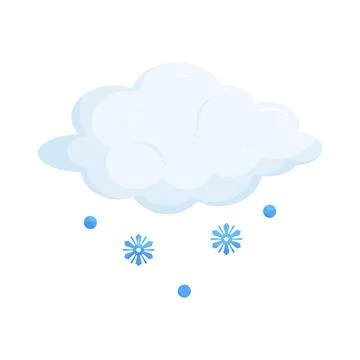 Illustration of snowy cloud 스톡 일러스트