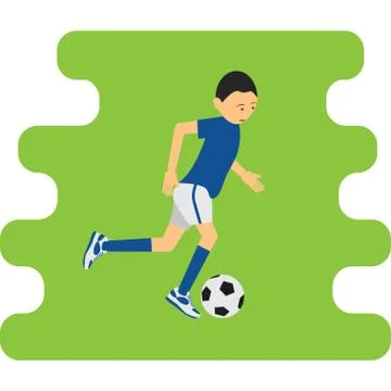Illustration of soccer player Stock Illustration