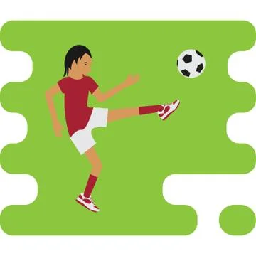 Illustration of soccer player Stock Illustration