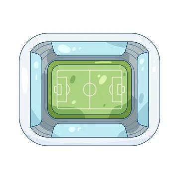 Illustration of soccer stadium Stock Illustration