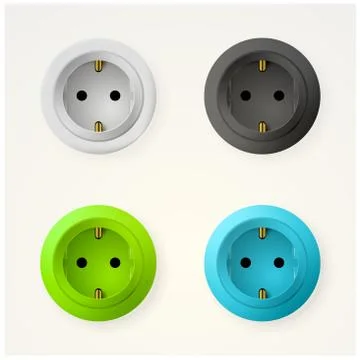 Illustration of sockets Illustrazione stock