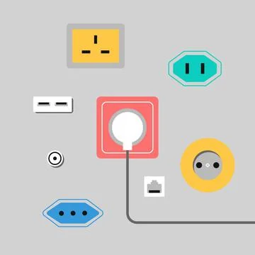 Illustration with sockets. Stock Illustration