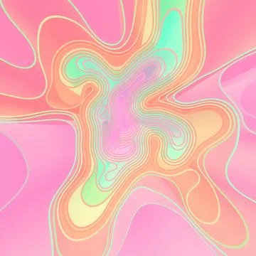 Illustration of soft, undulating layers that blend together. 3d rendering Stock Illustration