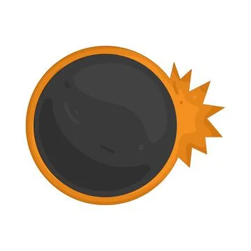 Illustration of solar eclipse Ilustração Stock