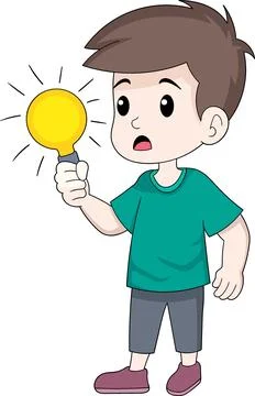Illustration of solving a problem, inspiration for ideas obtained Stock Illustration