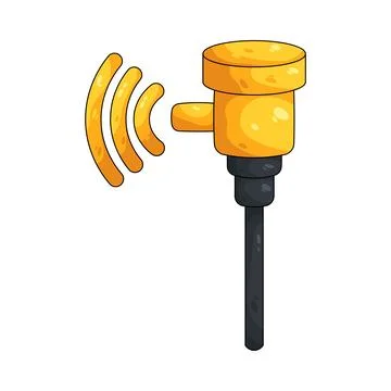 Illustration of sound sensor Illustrazione stock